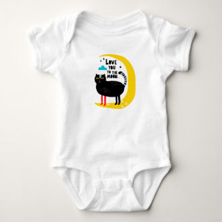Katt vid måne t shirt
