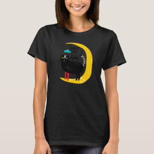 Katt vid måne t shirt
