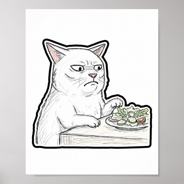 Katt vid middagsbordet poster (Framsidan)