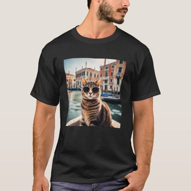 Katt vid The Venice Canals T Shirt (Framsida)