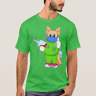 Katt vid vaccination med spruta t shirt
