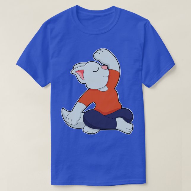 Katt vid Yoga i Kor T Shirt (Design framsida)