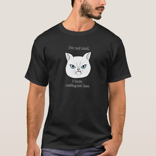 Katt vilande ansikte t shirt (Framsida)