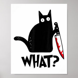 Katt vilken fin, svart katt som mörkt katt med Kni Poster