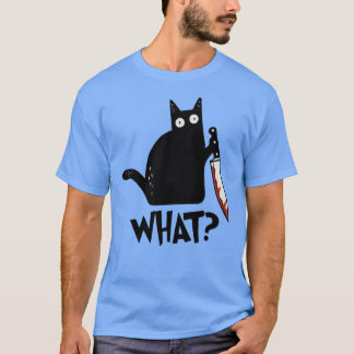 Katt vilken mördande svart katt med Knivar Gift Pr T Shirt