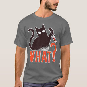 Katt vilken mördande svart katt med Knivar Hallowe T Shirt