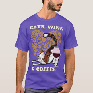 Katt Vin och kaffe (19) T Shirt