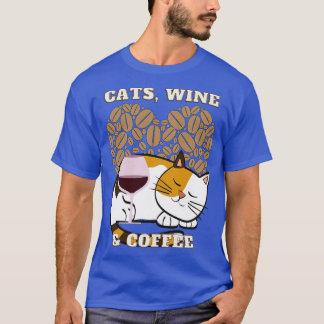 Katt Vin och kaffe (21) T Shirt
