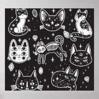Katt: Vintage isolerad illustration