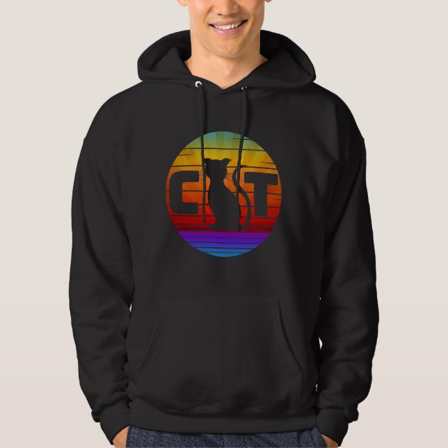 KATT VINTAGE SOLNEDGÅNG HOODIE (Framsida)