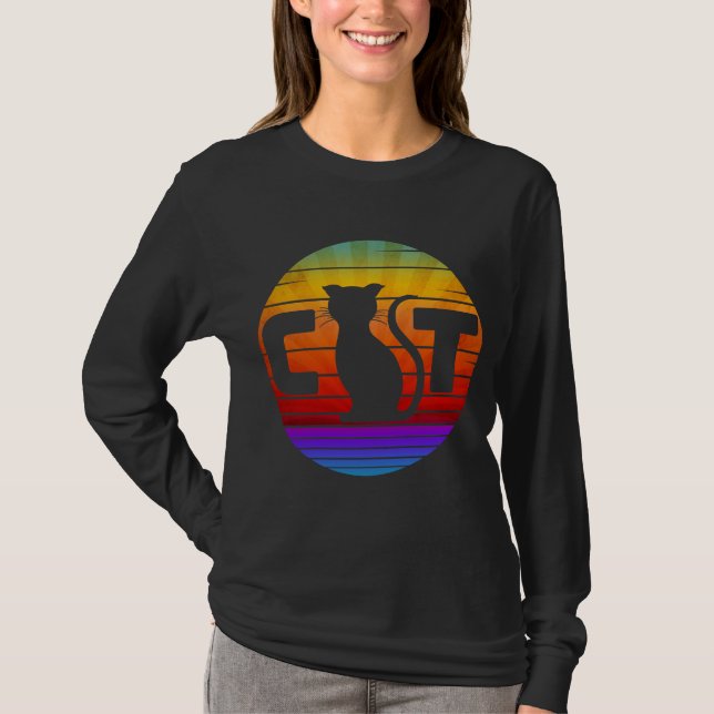KATT VINTAGE SOLNEDGÅNG T SHIRT (Framsida)