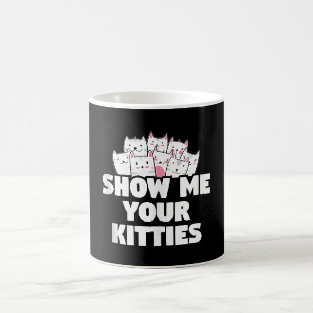 Katt Visa mig dina kattungar Kaffemugg (Center)