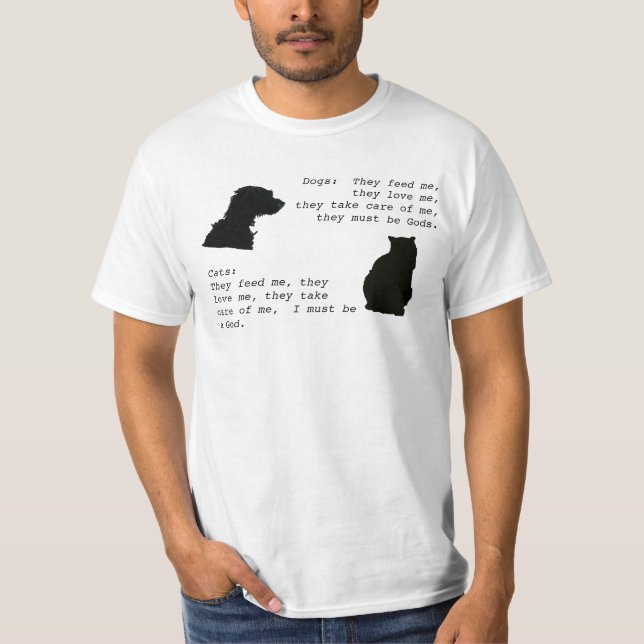 Katt vs hunden t-shirt (Framsida)