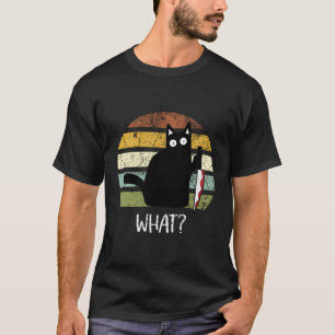 Katt W Halloween svart katt med Knivar T Shirt