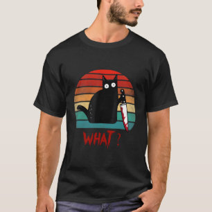 Katt W svart havre, havreskinka med Knivar T Shirt