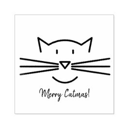 Katt Whiskers design Art Frimärke Stämpel