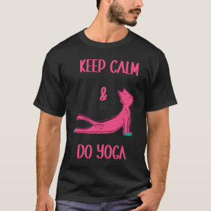 Katt Yoga Djur Träning Lugn T Shirt