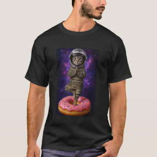 Katt Yoga Galax Munk Kosmisk Rymd Kattunge Djur L T Shirt