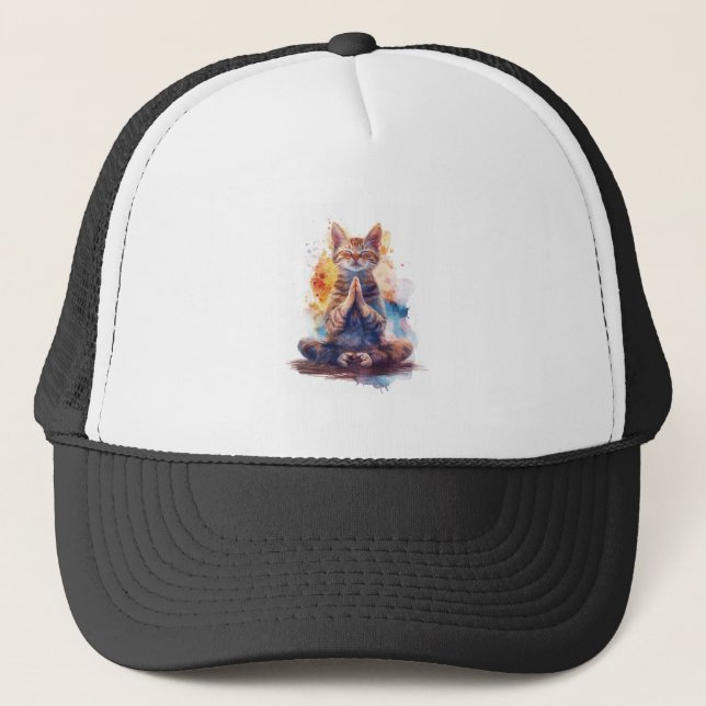 Katt Yoga Mästare Keps (Framsida)