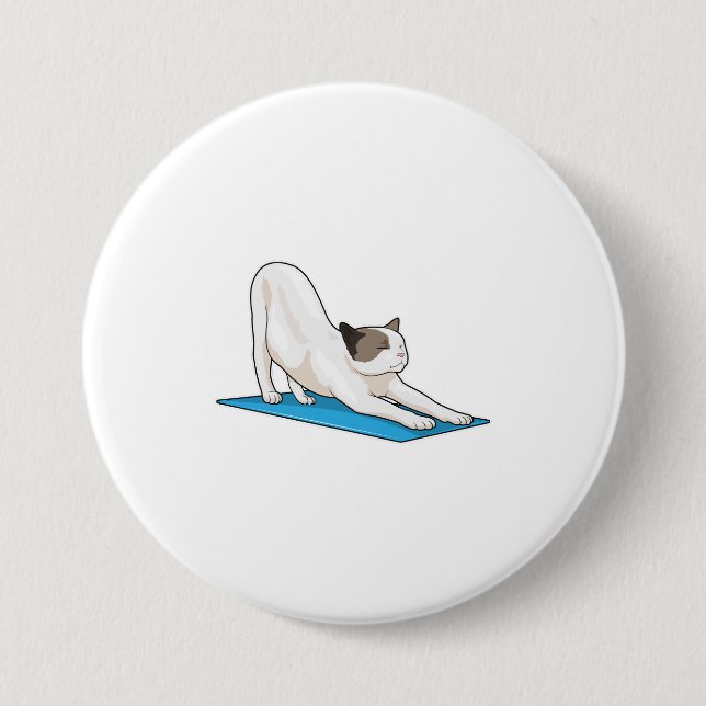 Katt Yoga Meditation Fitness Knapp (Framsida)