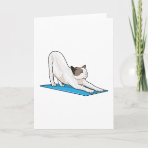 Katt Yoga Meditation Fitness Kort