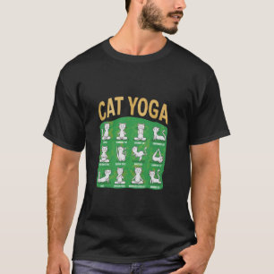 Katt Yoga Poser Katter Övar Mindfulness Meditation T Shirt