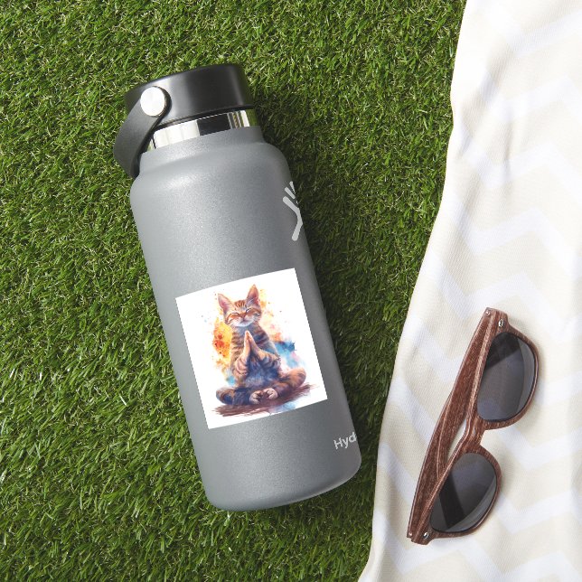 Katt Yogamästare Klistermärken (HydroFlask Insitu)