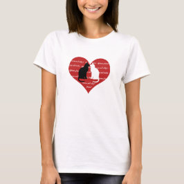 Kattadoption och rädding hjärta t-shirt