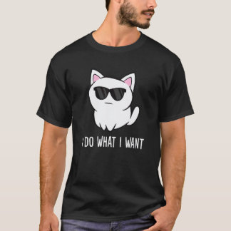 Kattägare Jag Gör Vad Jag Vill Rolig Katt T Shirt