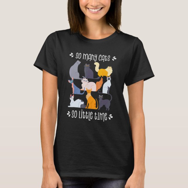 Kattägare Katt   Söt Katt T Shirt (Framsida)