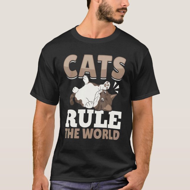Kattägare Katter härskar över världen 2 T Shirt (Framsida)