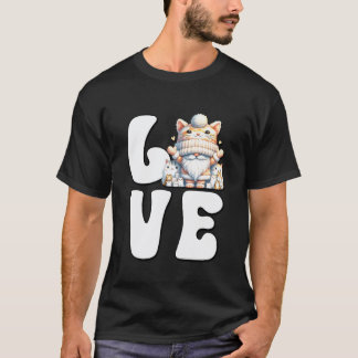 Kattägare måste ha med Kattpappa Tomte Kärlek Katt T Shirt