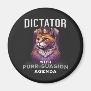Kattagende Agenda Roligt Kattcitat Magnet