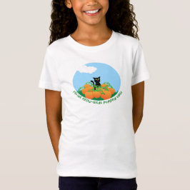 Kattaktiga Halloween-stämning med pumpa T Shirt