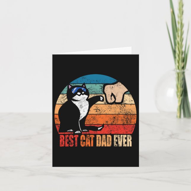 Kattälskande pappa fadersdagspresent herrar ingen  kort (Framsida)