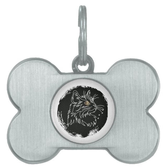 Kattälskar-design med klipp ID-bricka husdjur (Framsidan)