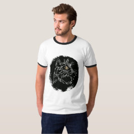 Kattälskar-design med klipp t shirt