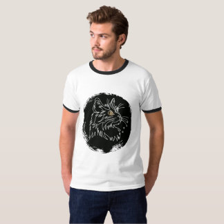 Kattälskar-design med klipp t shirt