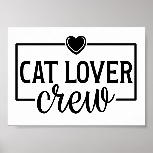 Kattälskarbesättning Rolig Katt Poster (Framsidan)