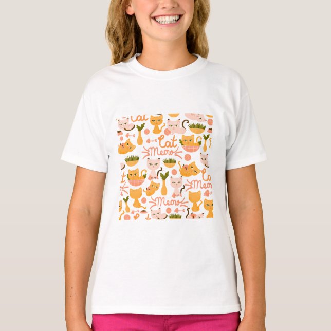 kattälskardesign t shirt (Framsida)