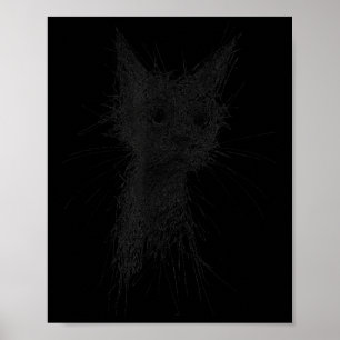 Kattälskare Abstrakt Klotter Konst Söt Katt Katt Poster