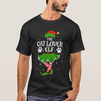 Kattälskare Alv Jul Familj Flickor Kvinnor Alv Säl T Shirt