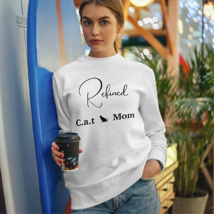 Kattälskare Anpassat Manus Svart Och Vit Katt Mamm T Shirt