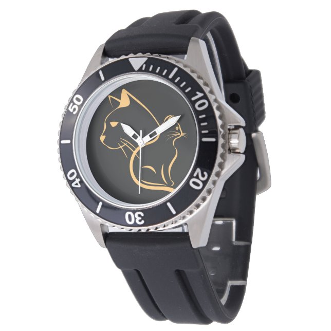 Kattälskare Armbandsur (Vinklad)