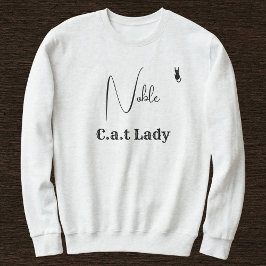 Kattälskare Ask- och svart text anpassad Kattmamma T Shirt