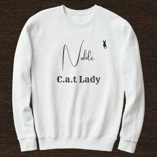 Kattälskare Ask- och svart text anpassad Kattmamma T Shirt