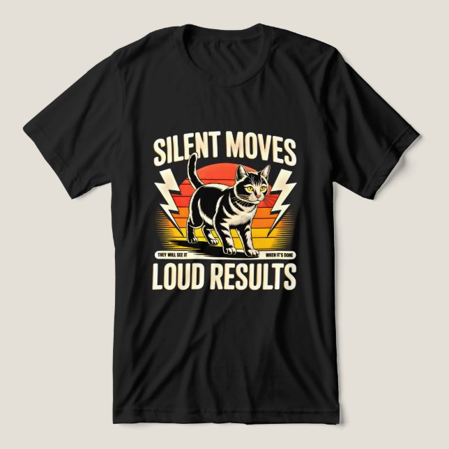 Kattälskare Djärv Motiverande T-Shirt (Design Framsida)