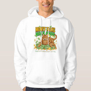 Kattälskare Empowering Entreprenörgåva Rika män Hoodie