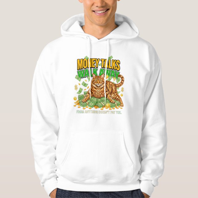 Kattälskare Empowering Entreprenörgåva Rika män Hoodie (Framsida)