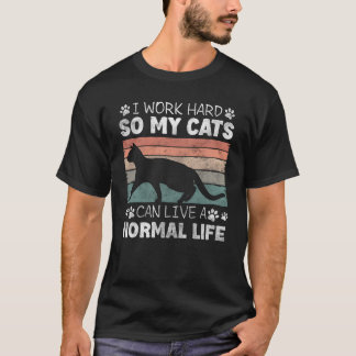 Kattälskare Favoritdjur Djur retro T Shirt